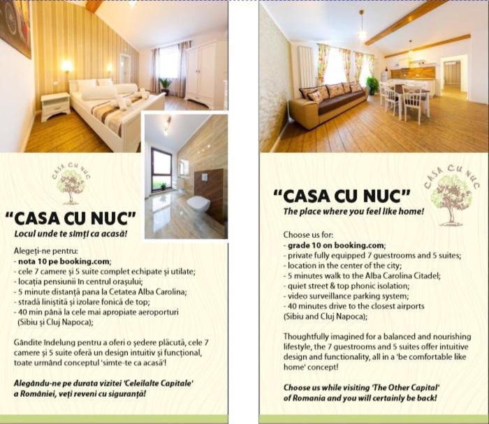 Hotel Casa cu Nuc Alba Iulia Exterior foto